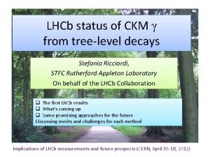 LHCb status of CKM g from treelevel decays