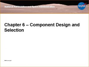 National Aeronautics and Space Administration Chapter 6 Component