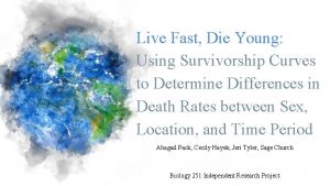 Live Fast Die Young Using Survivorship Curves to