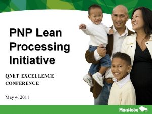 PNP Lean Processing Initiative QNET EXCELLENCE CONFERENCE May