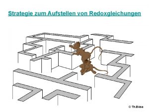 Strategie zum Aufstellen von Redoxgleichungen Th Bse Chrom