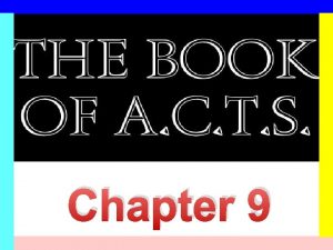 Chapter 9 Acts 9 1 a Then Saul