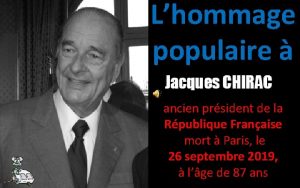 Lhommage populaire ancien prsident de la Rpublique Franaise