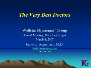 The Very Best Doctors Wellstar Physicians Group Annual