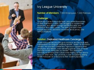 Ivy League University Number of Members 7 000