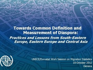 Towards Common Definition and Measurement of Diaspora Practices