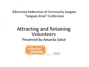 Edmonton Federation of Community Leagues Leagues Alive Conference