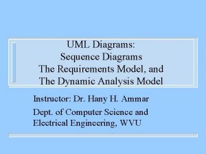 UML Diagrams Sequence Diagrams The Requirements Model and