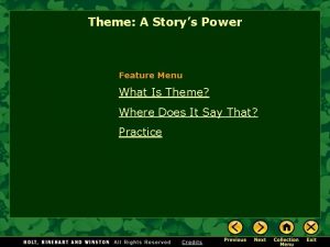 Theme A Storys Power Feature Menu What Is