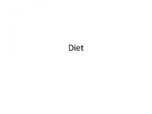 Diet Maintaining a balanced diet is essential for
