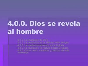 4 0 0 Dios se revela al hombre