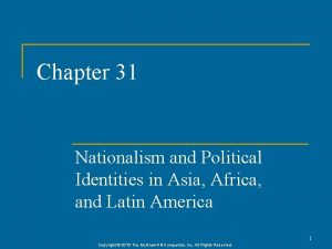Chapter 31 Nationalism and Political Identities in Asia
