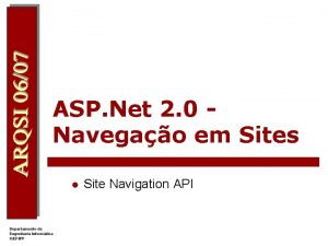 ASP Net 2 0 Navegao em Sites l
