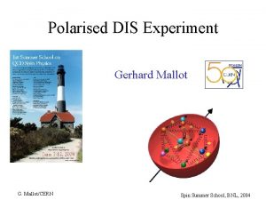 Polarised DIS Experiment Gerhard Mallot G MallotCERN Spin