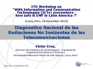 ITU Workshop on With Information and Communication Technologies