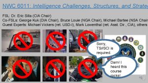 NWC 6011 Intelligence Challenges Structures and Strateg FSL