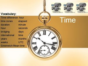 Vocabulary Time difference hour time zones elapsed duration