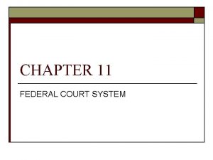 CHAPTER 11 FEDERAL COURT SYSTEM Alexander Hamilton Federalist