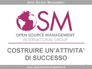 OPEN SOURCE MANAGEMENT COSTRUIRE UNATTIVITA DI SUCCESSO 1