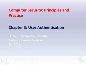 Computer Security Principles and Practice Chapter 3 User