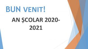 BUN VENIT AN COLAR 20202021 Programul activitilor metodicodidactice