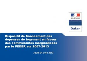 Dispositif de financement des dpenses de logement en