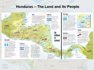 Honduras The Land Its People Honduras According to