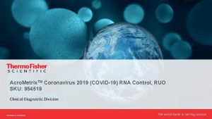 Acro Metrix TM Coronavirus 2019 COVID19 RNA Control