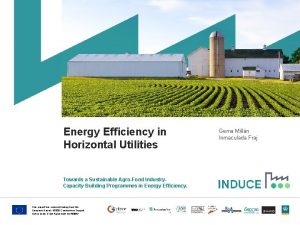 Energy Efficiency in Horizontal Utilities Towards a Sustainable