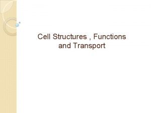 Cell Structures Functions and Transport Figure 7 5