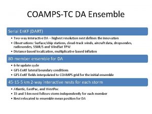 COAMPSTC DA Ensemble Serial En KF DART Twoway