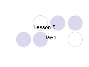 Lesson 5 Day 3 Question of the Day