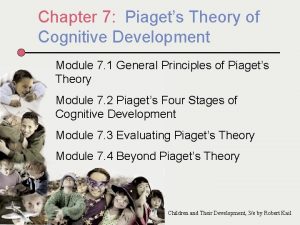 Chapter 7 Piagets Theory of Cognitive Development Module