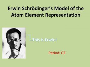 Erwin Schrdingers Model of the Atom Element Representation