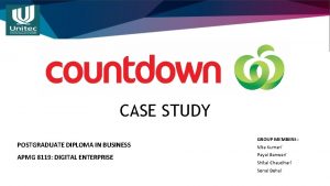 CASE STUDY POSTGRADUATE DIPLOMA IN BUSINESS APMG 8119