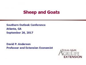 Sheep and Goats Southern Outlook Conference Atlanta GA