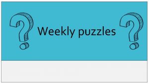 Weekly puzzles 1 3 00 3 70 3