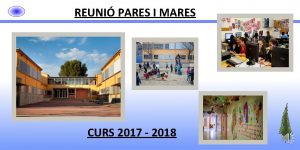 REUNI PARES I MARES CURS 2017 2018 CALENDARI