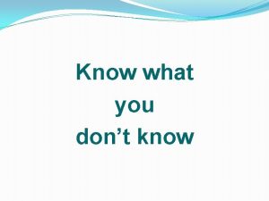 Know what you dont know about CANCER Presented