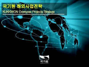 KUKKIWON Overseas Projects Strategy Contents 1 International Business