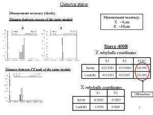 Genova stave Measurement accuracy check Measurement accuracy X