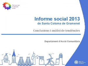 Informe social 2013 de Santa Coloma de Gramenet
