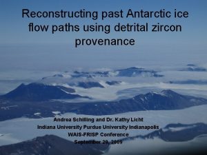 Reconstructing past Antarctic ice flow paths using detrital