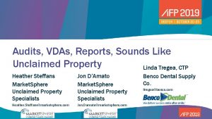 Audits VDAs Reports Sounds Like Unclaimed Property Linda