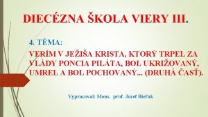 DIECZNA KOLA VIERY III 4 TMA VERM V