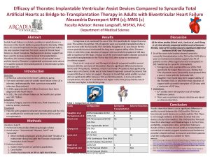 Efficacy of Thoratec Implantable Ventricular Assist Devices Compared