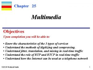 Chapter 25 Multimedia Objectives Upon completion you will