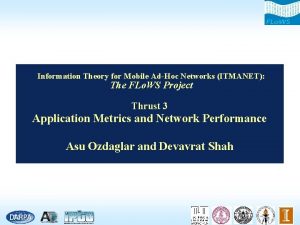 Information Theory for Mobile AdHoc Networks ITMANET The