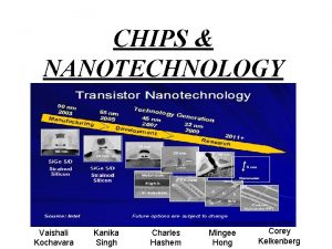 CHIPS NANOTECHNOLOGY http www intel comcorporateeducationemeaircgoals htm Vaishali