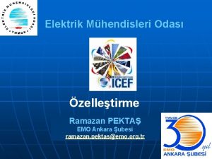 Elektrik Mhendisleri Odas zelletirme Ramazan PEKTA EMO Ankara